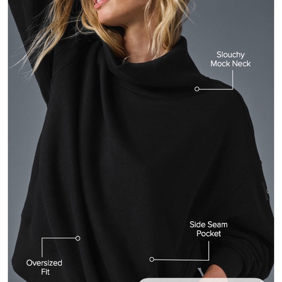 NWT Brand New Alo Hazy Mock Neck Pullover - Picture 2 of 2